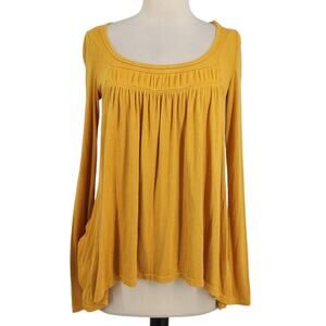 We The Free Free People Thermal Swing Top Mustard Yellow